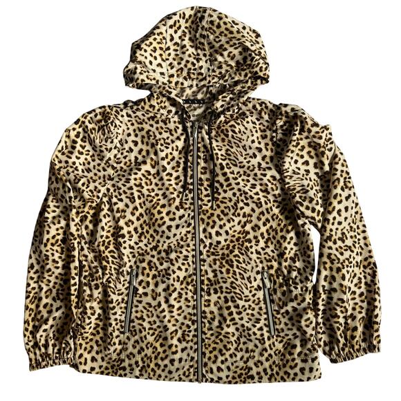 Tommy Bahama Island Zone Windbreaker Jacket Women's Small Leopard - Picture 1 of 11